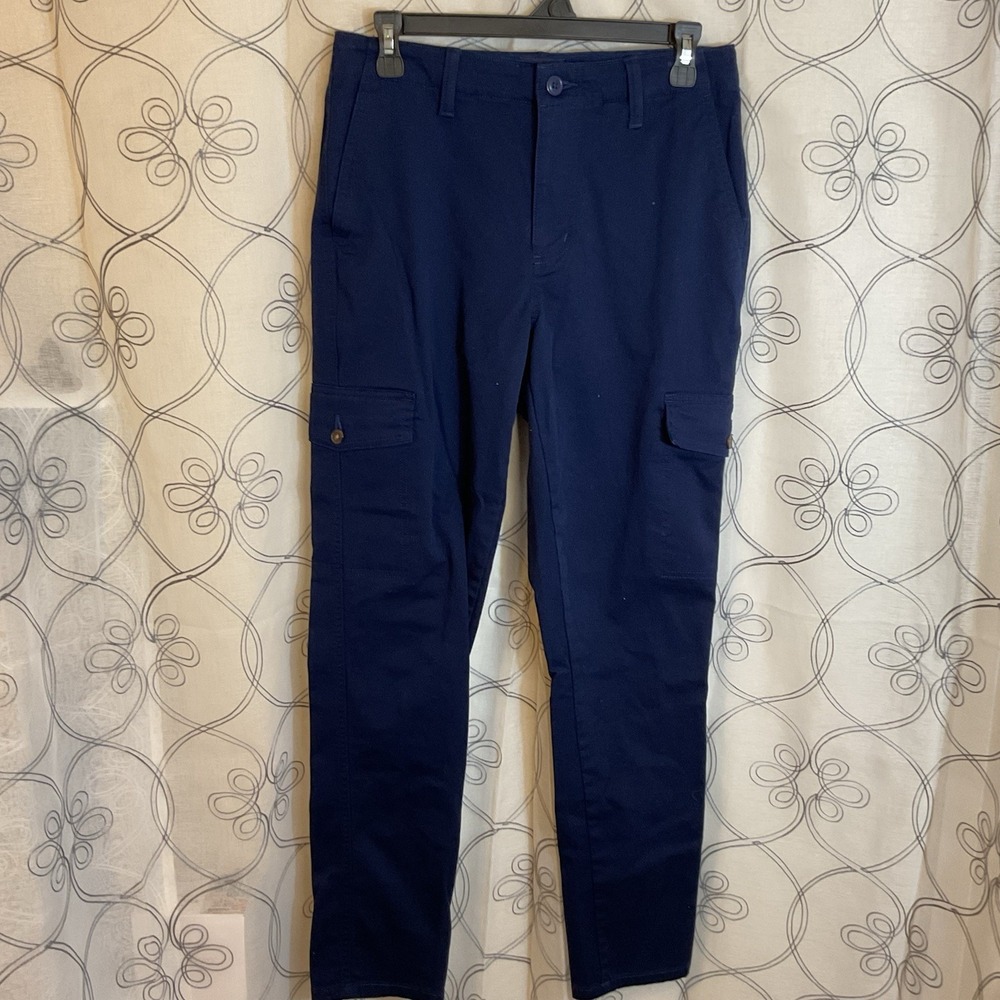 Women's Lands End Navy Cargo Pants Size 6
